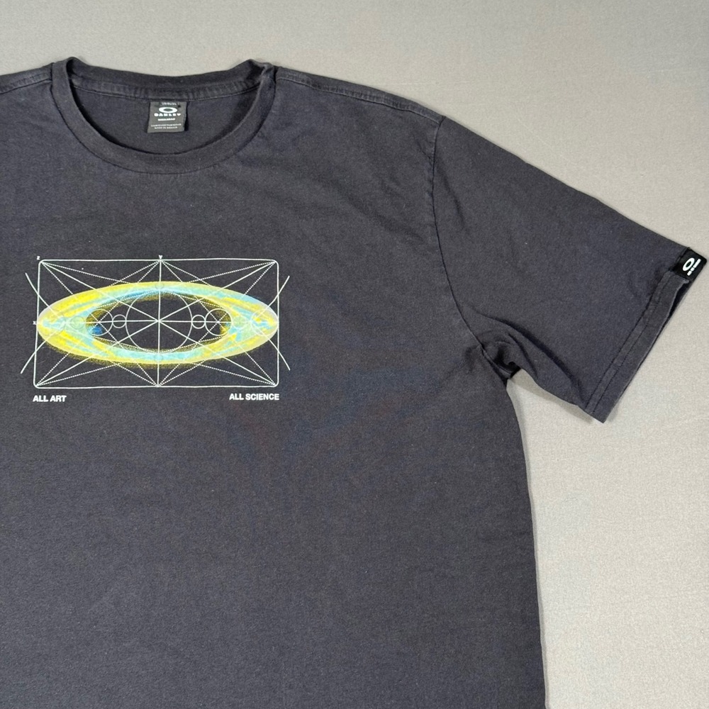 Oakley Shirt XL Black Graphic All Art All Science Short Sleeve Mens
